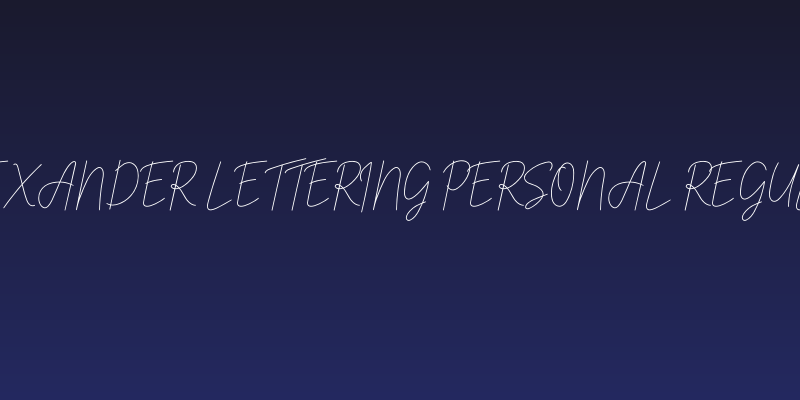 Alexander Lettering PERSONAL Regular Social Header