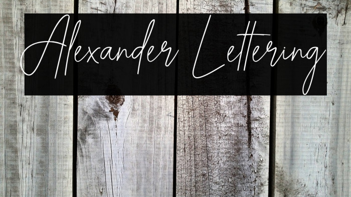 Alexander Lettering Example 1