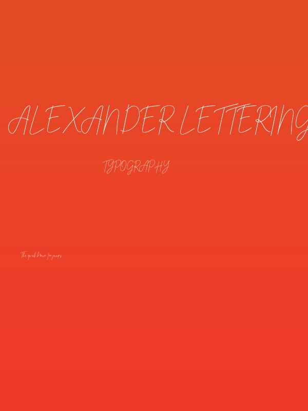 Alexander Lettering Poster