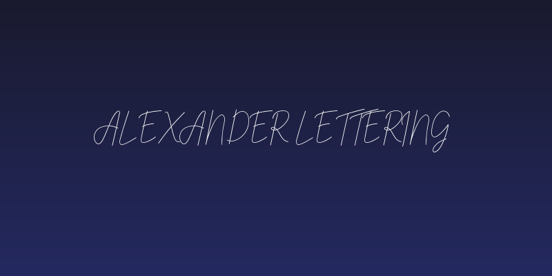 Alexander Lettering Social Header