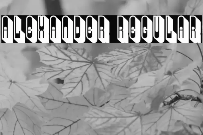 Alexander Regular Font examples