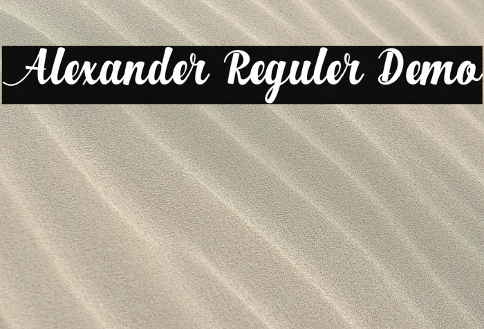 Alexander Reguler Demo Example 1