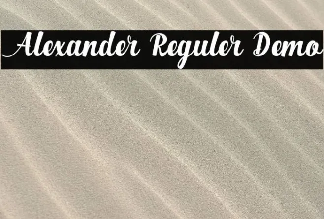 Alexander Reguler Demo Example 1