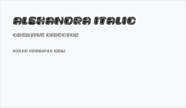 Alexandra Italic Business Card
