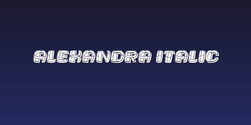 Alexandra Italic Social Header