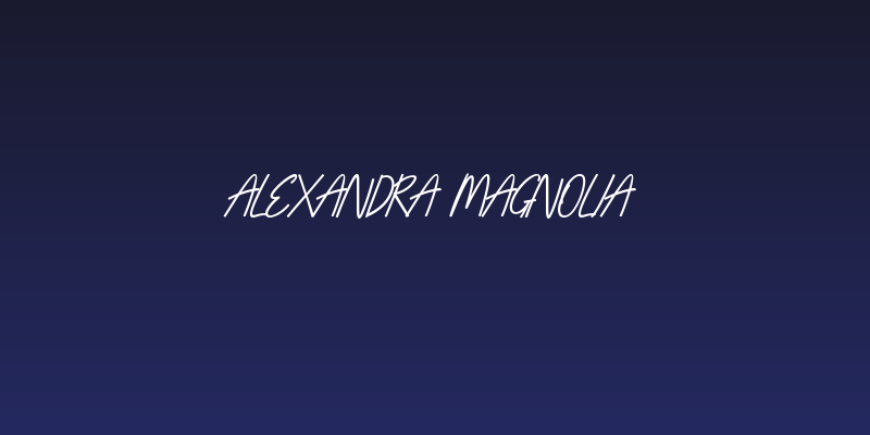 Alexandra Magnolia Social Header