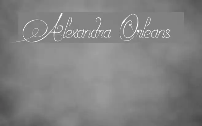 Alexandra Orleans Font examples