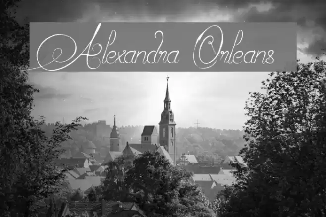 Alexandra Orleans Font examples