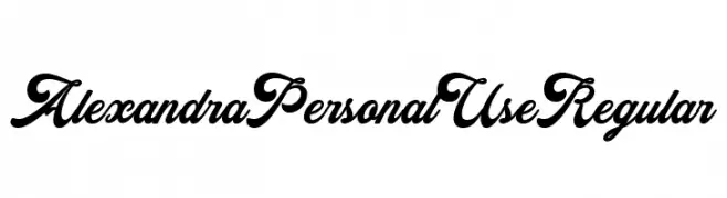 Alexandra Personal Use Regular 