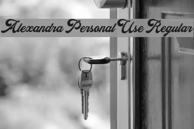 Alexandra Personal Use Regular Font examples