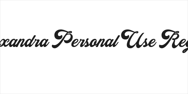 Alexandra Personal Use Regular Logo