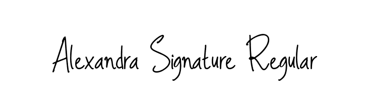 Alexandra Signature Regular  Descarca Fonturi Gratis