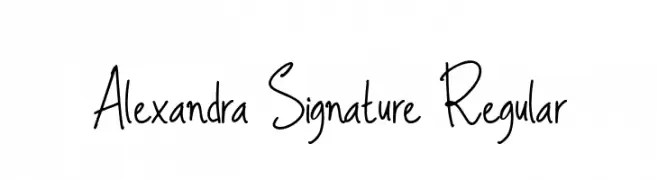 Alexandra Signature Regular  Fuentes Gratis Descargar
