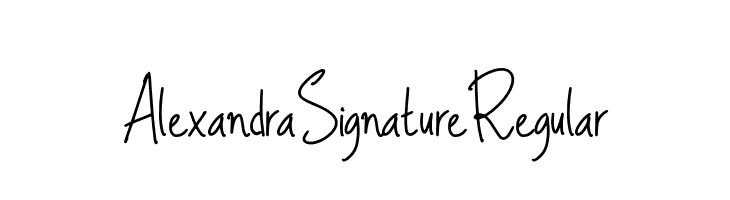 Alexandra Signature Regular  Frei Schriftart Herunterladen