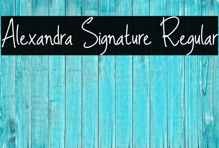 Alexandra Signature Regular Example 2
