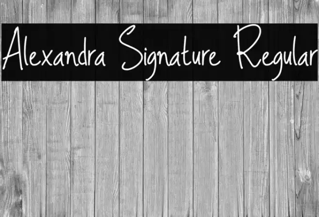 Alexandra Signature Regular Font examples