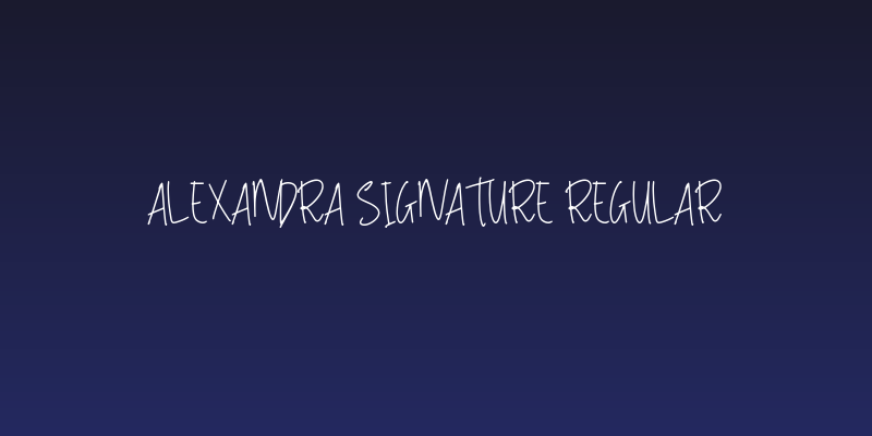 Alexandra Signature Regular Social Header