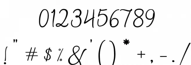 AlexandraDemo Font OTHER CHARS