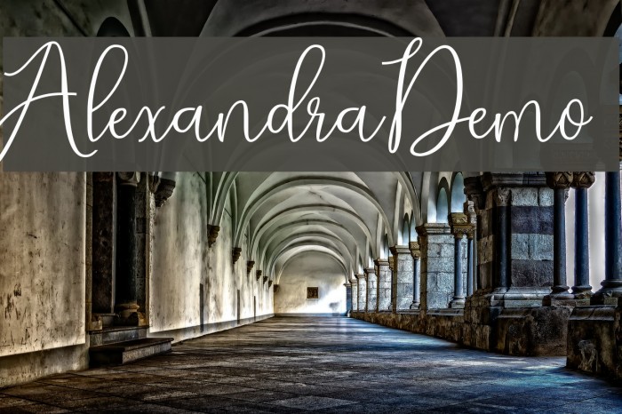 AlexandraDemo Font examples