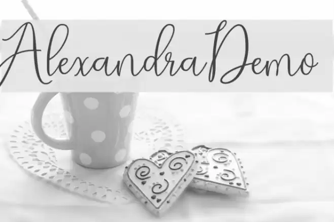 AlexandraDemo Font examples