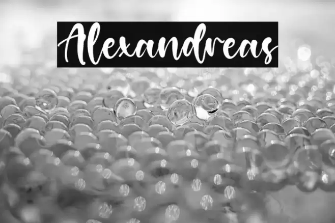 Alexandreas Font examples