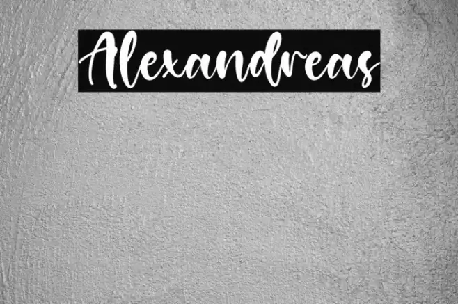 Alexandreas Font examples
