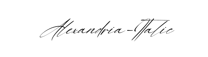 Alexandria-Italic  フリーフォントのダウンロード