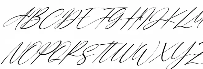 Alexandria-Italic フォント 大文字