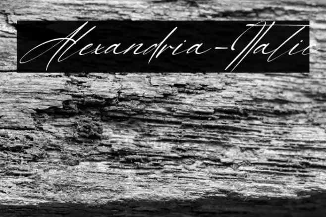 Alexandria-Italic Font examples