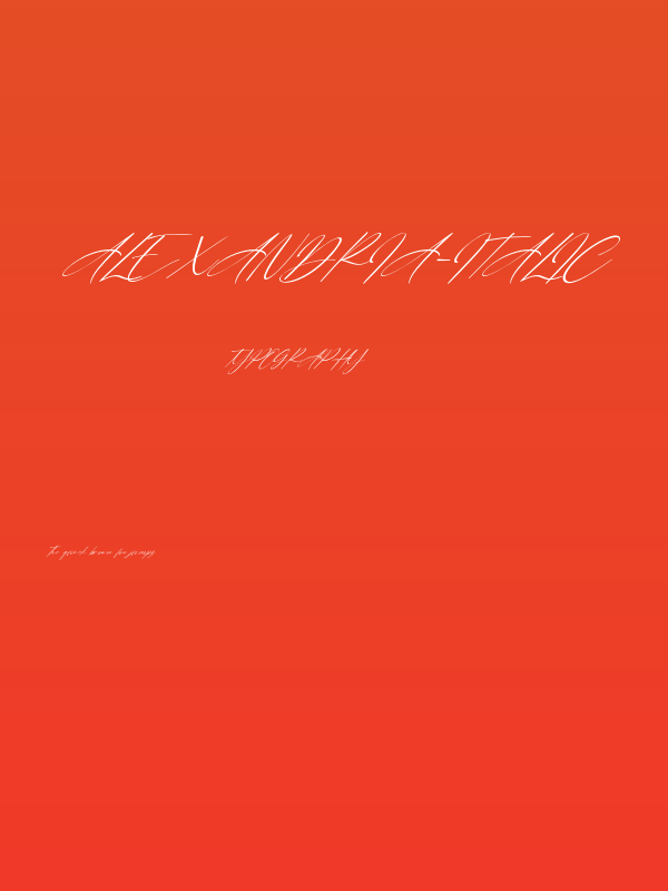 Alexandria-Italic Poster