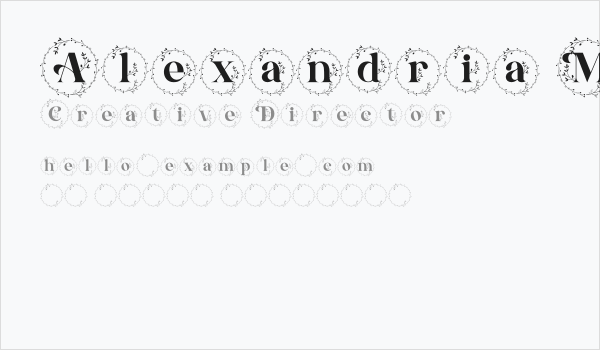 Alexandria Monogram Business Card