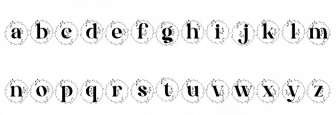 Alexandria Monogram Font LOWERCASE