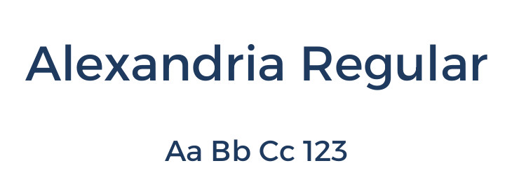 Alexandria Regular Font Preview