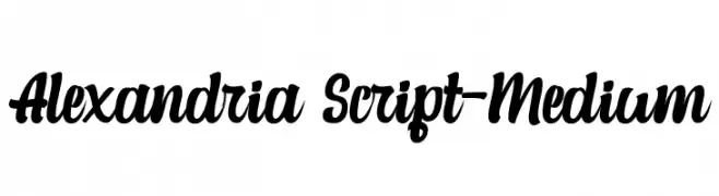 Alexandria Script-Medium  لخطوط تنزيل