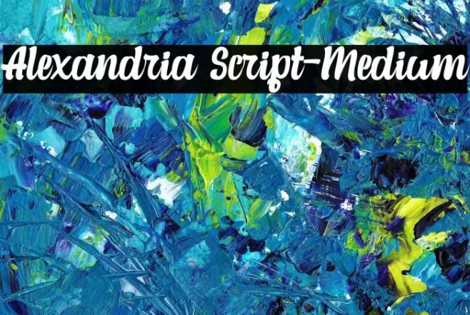Alexandria Script-Medium Example 2