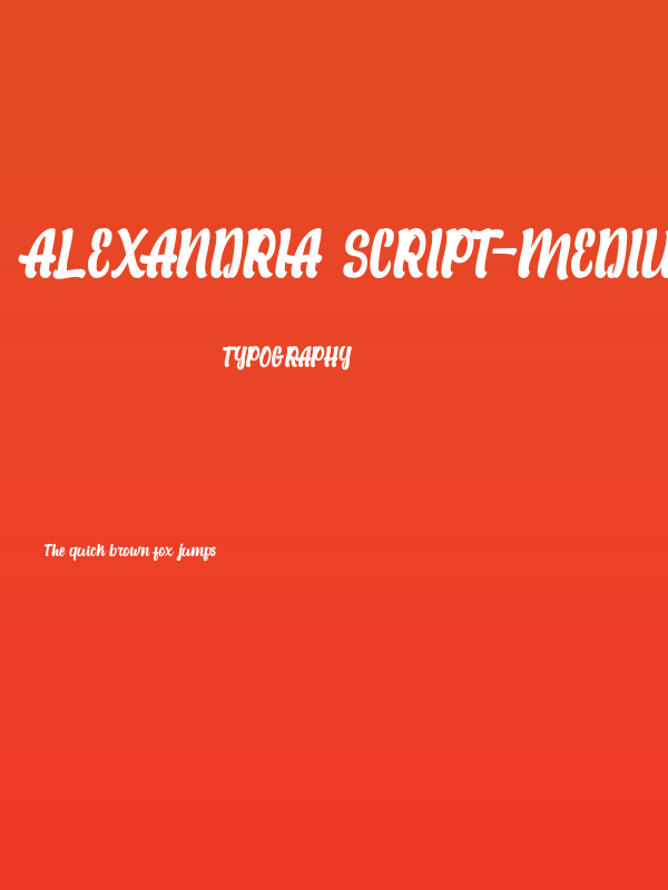 Alexandria Script-Medium Poster
