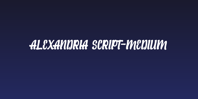 Alexandria Script-Medium Social Header
