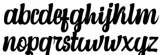 Alexandria Script-Medium Schriftart Kleinbuchstaben