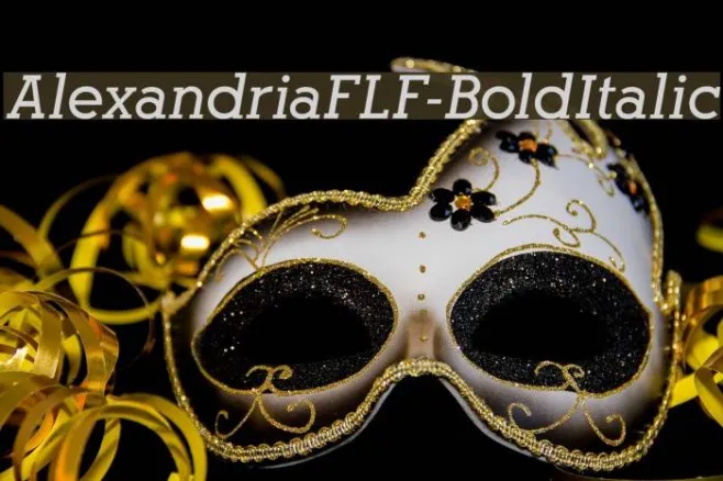 AlexandriaFLF-BoldItalic Example 3