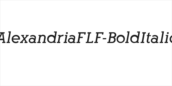 AlexandriaFLF-BoldItalic Logo