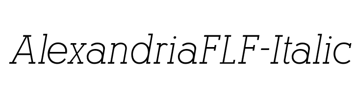 AlexandriaFLF-Italic Font