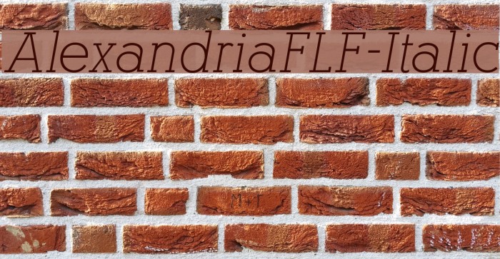 AlexandriaFLF-Italic Font examples