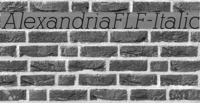 AlexandriaFLF-Italic Font examples