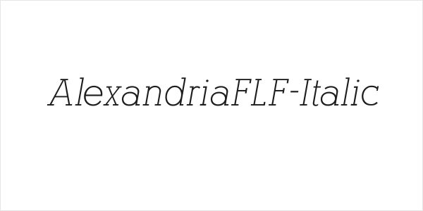 AlexandriaFLF-Italic Logo