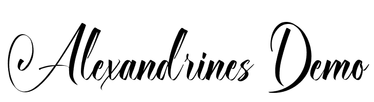 Alexandrines Demo  フリーフォントのダウンロード