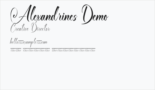 Alexandrines Demo Business Card
