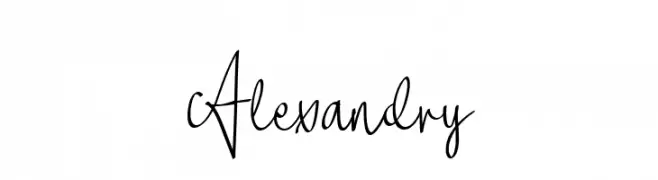 Alexandry  Frei Schriftart Herunterladen