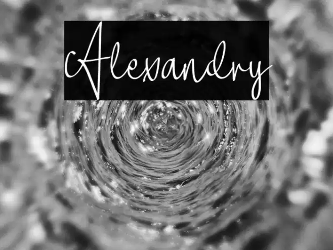 Alexandry Font examples