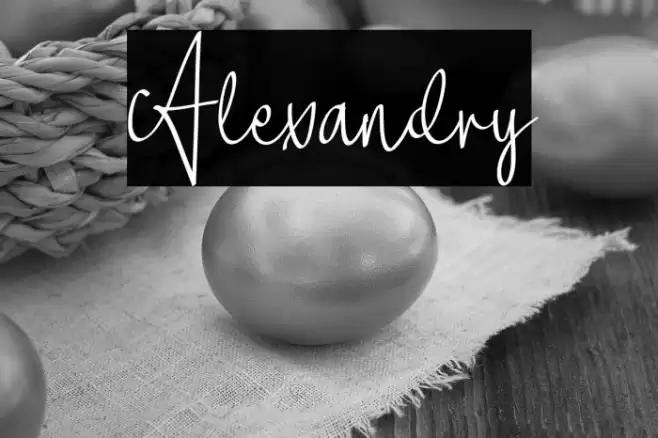 Alexandry Font examples