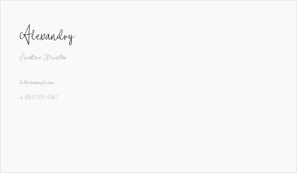 Alexandry Business Card